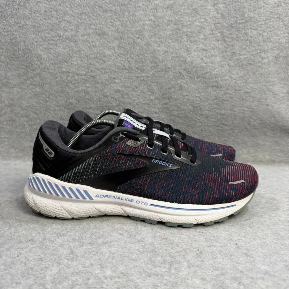Brooks Adrenaline GTS 22 Womens Shoes Size 9.5 Black Running Sneaker 1203531B523